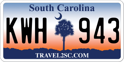 SC license plate KWH943