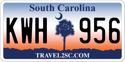 SC license plate KWH956