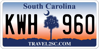 SC license plate KWH960