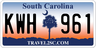 SC license plate KWH961