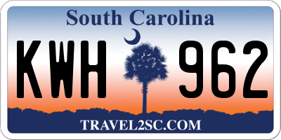SC license plate KWH962