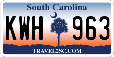 SC license plate KWH963
