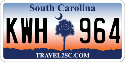 SC license plate KWH964