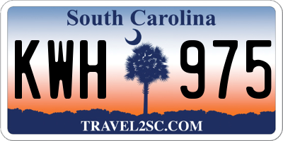 SC license plate KWH975