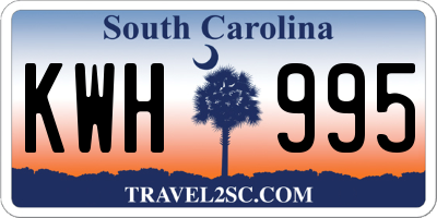 SC license plate KWH995