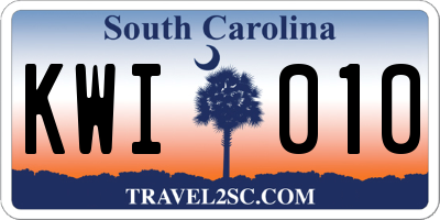 SC license plate KWI010