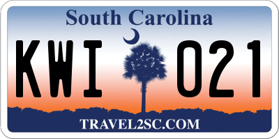 SC license plate KWI021