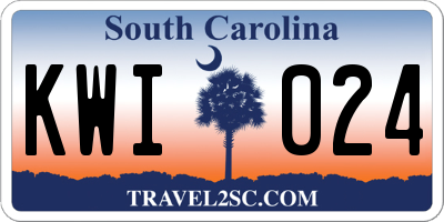 SC license plate KWI024