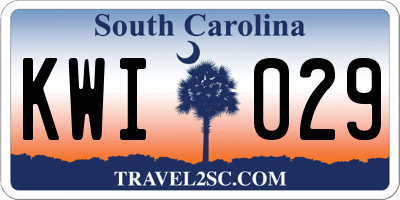 SC license plate KWI029
