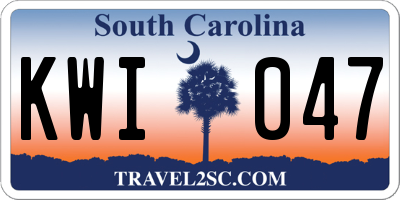 SC license plate KWI047
