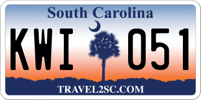 SC license plate KWI051