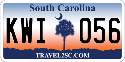 SC license plate KWI056