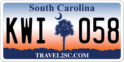SC license plate KWI058