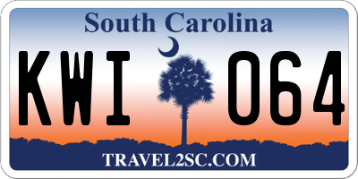 SC license plate KWI064