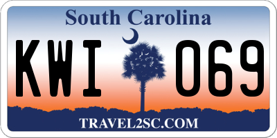 SC license plate KWI069