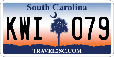 SC license plate KWI079