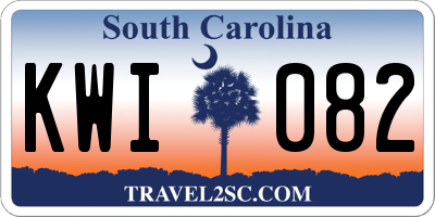 SC license plate KWI082