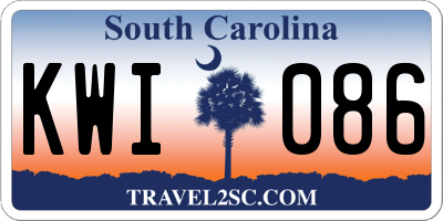 SC license plate KWI086