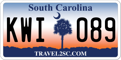 SC license plate KWI089
