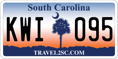 SC license plate KWI095