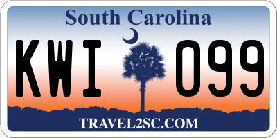 SC license plate KWI099