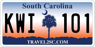 SC license plate KWI101