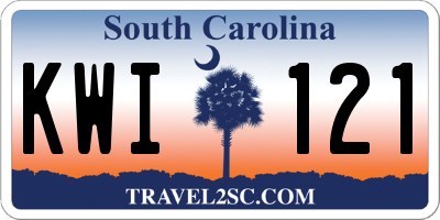 SC license plate KWI121