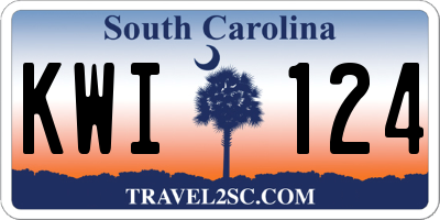 SC license plate KWI124