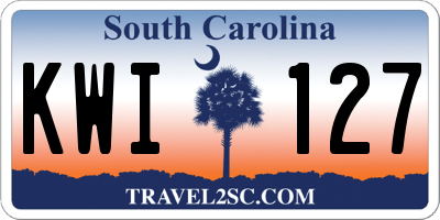 SC license plate KWI127