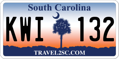 SC license plate KWI132