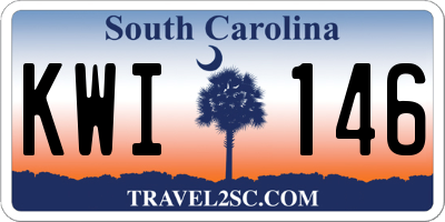 SC license plate KWI146