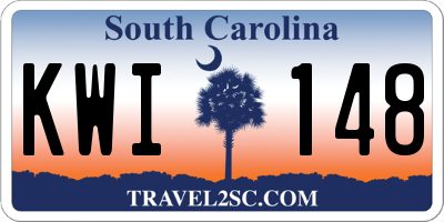 SC license plate KWI148