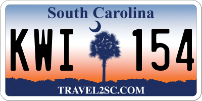 SC license plate KWI154