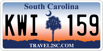 SC license plate KWI159
