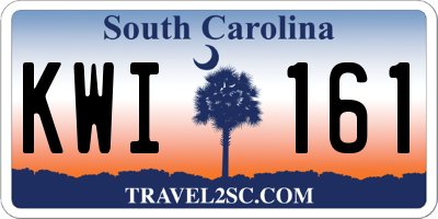 SC license plate KWI161