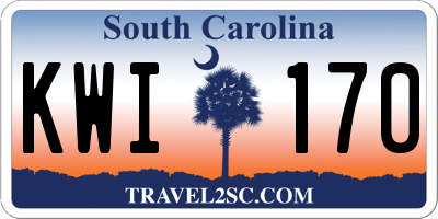 SC license plate KWI170