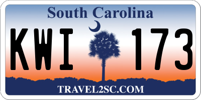 SC license plate KWI173