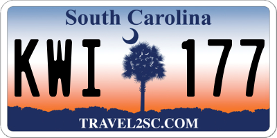 SC license plate KWI177