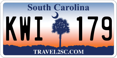 SC license plate KWI179