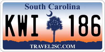 SC license plate KWI186