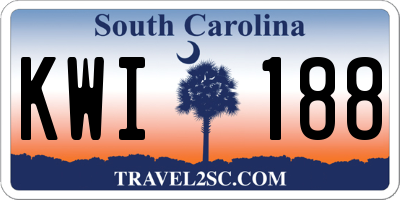 SC license plate KWI188