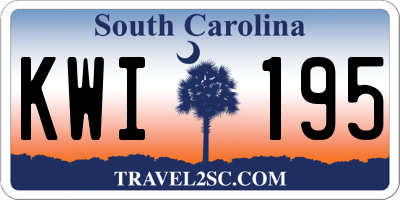SC license plate KWI195