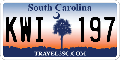 SC license plate KWI197