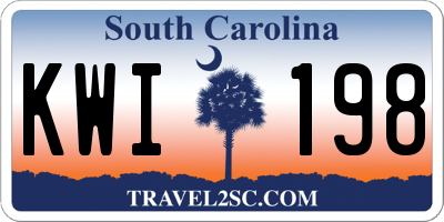 SC license plate KWI198