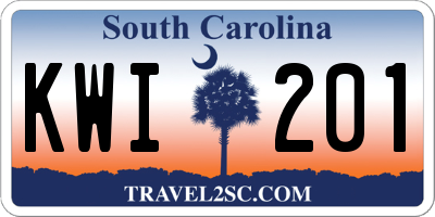 SC license plate KWI201
