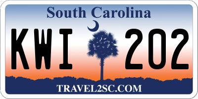 SC license plate KWI202