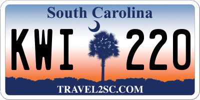 SC license plate KWI220