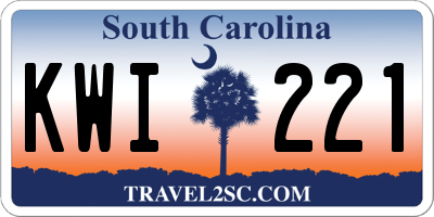 SC license plate KWI221