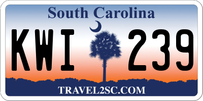 SC license plate KWI239