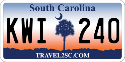 SC license plate KWI240